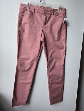 Old Navy 6 Pants Pixie Dusty Pink Chino Stretch Small Cotton Blend Casual School
